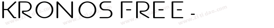 Kronos FREE字体转换